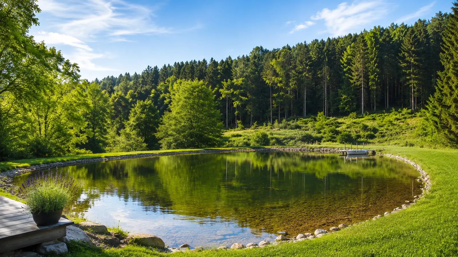 Sommerlicher Teich am Schwarzen Schaf